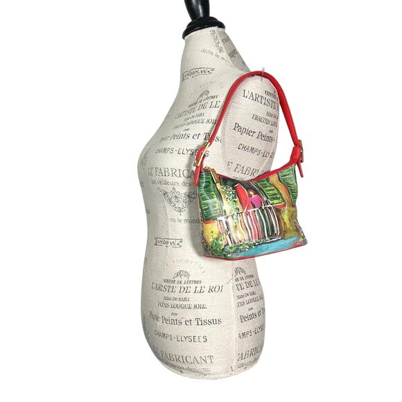 Icon Los Angeles  | Women | Genuine Leather Art Painting Print Mini Hand Bag - Picture 1 of 15